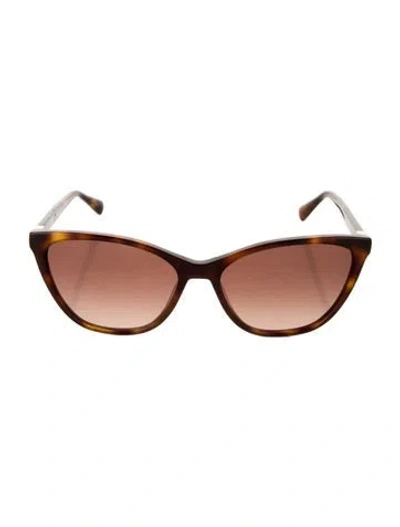 Pre-owned Longchamp Cat-eye Gradient Sunglasses In Brown