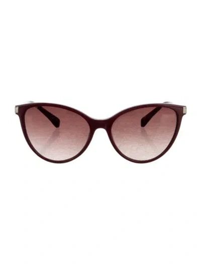 Pre-owned Longchamp Cat-eye Gradient Sunglasses In Brown