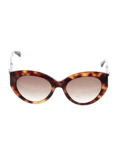 Pre-owned Longchamp Cat-eye Gradient Sunglasses In Brown