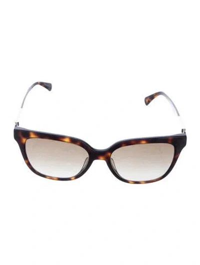 Pre-owned Longchamp Cat-eye Gradient Sunglasses In Brown