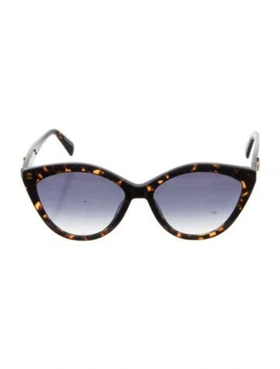 Pre-owned Longchamp Cat-eye Gradient Sunglasses In Brown