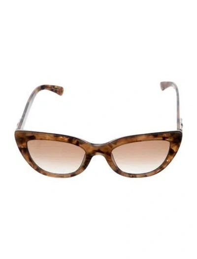 Pre-owned Longchamp Cat-eye Gradient Sunglasses In Brown
