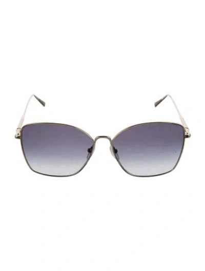 Pre-owned Longchamp Cat-eye Gradient Sunglasses In Gold