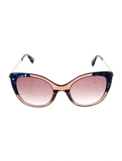 Pre-owned Longchamp Cat-eye Gradient Sunglasses In Multi