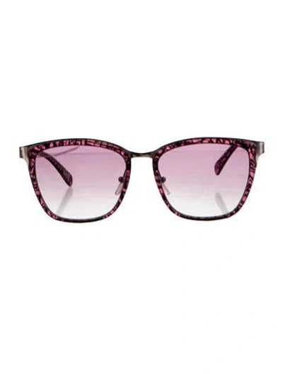 Pre-owned Longchamp Cat-eye Gradient Sunglasses In Purple