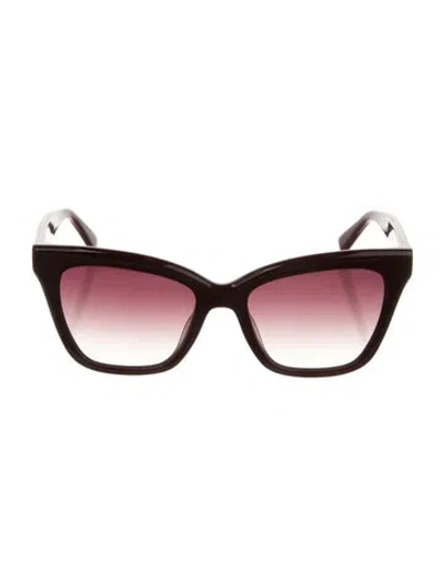 Pre-owned Longchamp Cat-eye Gradient Sunglasses In Red