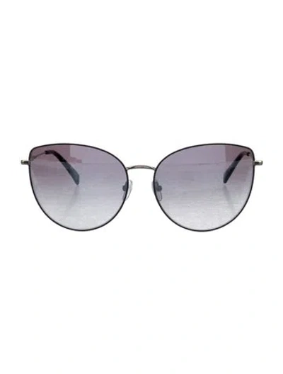 Pre-owned Longchamp Cat-eye Gradient Sunglasses In Silver