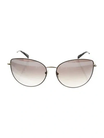 Pre-owned Longchamp Cat-eye Gradient Sunglasses In Silver