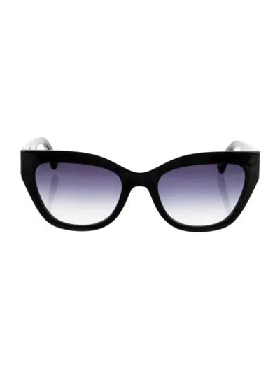 Pre-owned Longchamp Cat-eye Gradient Sunglasses W/ Tags In Black
