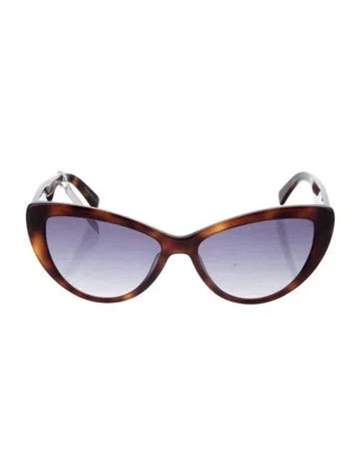 Pre-owned Longchamp Cat-eye Gradient Sunglasses W/ Tags In Brown