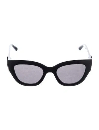 Pre-owned Longchamp Cat-eye Tinted Sunglasses In Black