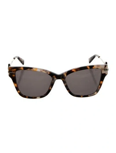 Pre-owned Longchamp Cat-eye Tinted Sunglasses In Brown