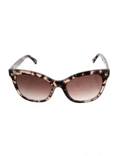 Pre-owned Longchamp Cat-eye Tinted Sunglasses In Neutral