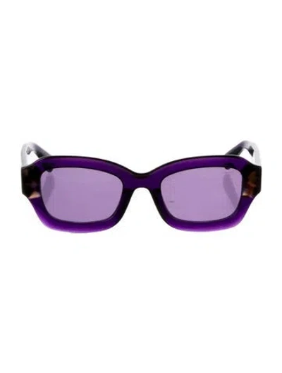 Pre-owned Longchamp Cat-eye Tinted Sunglasses In Purple