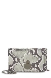 Longchamp Cavalcade Snake Embossed Leather Wallet On A Chain