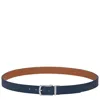Longchamp Ceinture Homme Le Foulonné In Navy/caramel
