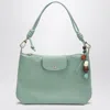 Longchamp Beaded Hobo Bag With Flap Pocket And Knotted Handle