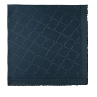Longchamp Shawl Le Roseau In Ink Blue