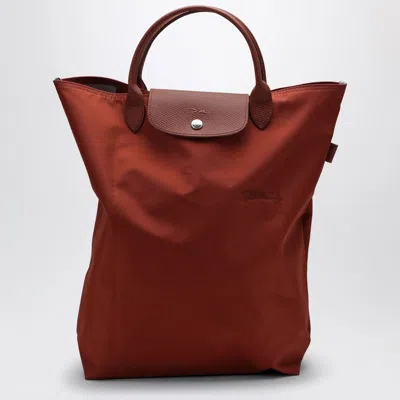 Longchamp Chestnut-coloured M Le Pliage Green Shopping Bag In Brown