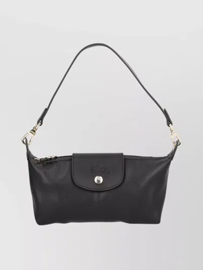 Longchamp Chic Shoulder Bag Adjustable Strap In Black