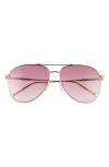 LONGCHAMP CLASSIC 59MM GRADIENT AVIATOR SUNGLASSES