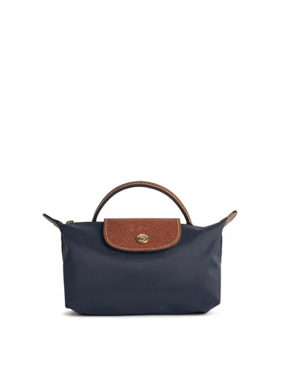 Longchamp Clutch Bag In Blue