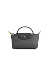 Longchamp Clutch Bag With 'le Pliage Green' Handle