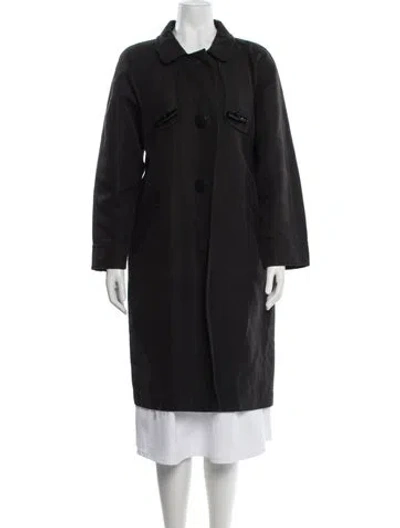 Pre-owned Longchamp Coat In Black