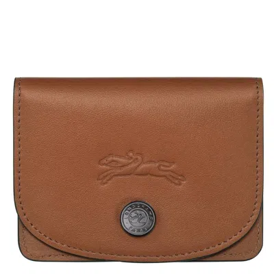 Longchamp Cognac Le Pliage Xtra Card Holder In Brown
