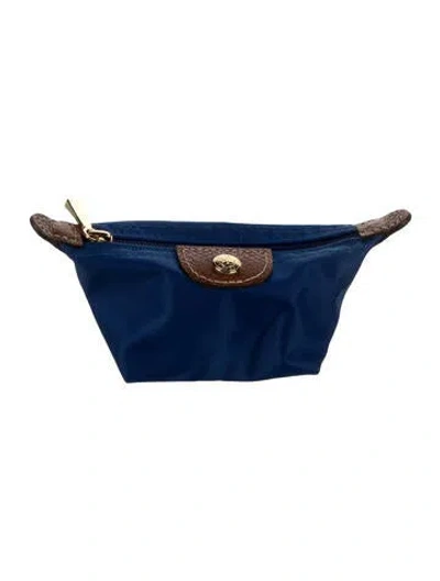 Pre-owned Longchamp Coin Pouch In Blue