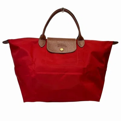 Pre-owned Longchamp Color Nylon Leather Tote Bag () In Multi
