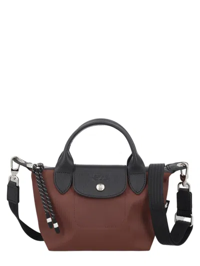 Longchamp Compact Structured Tote Bag With Top Handle And Adjustable Strap In Grey