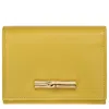 Longchamp Compact Wallet Le Roseau In Gingembre