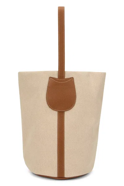 Longchamp Complice Bucket Bag In Fabric In Neutral