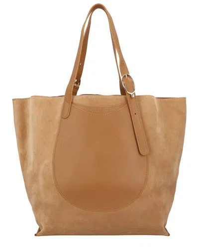 Longchamp Complice Xl Leather Tote In Brown