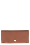 Longchamp Continental Long Wallet Épure In Gold