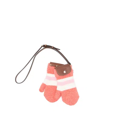 Longchamp Coral Striped Shoulder Bag In Red