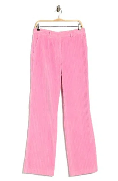 Longchamp Corduroy Straight Leg Trousers In Peony