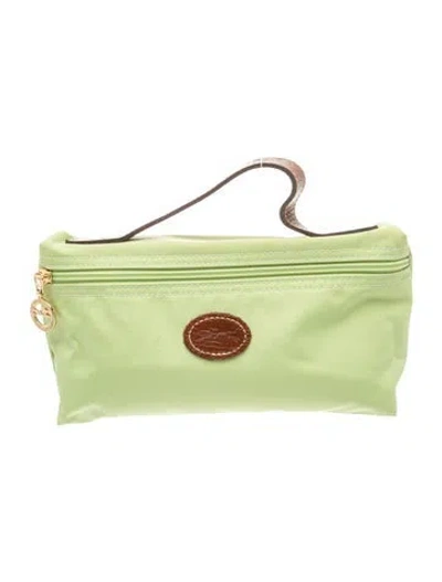 Pre-owned Longchamp Cosmetic Bag In Green