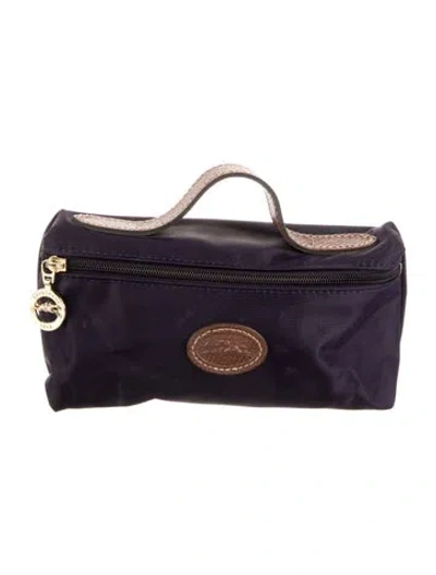 Pre-owned Longchamp Cosmetic Bag In Purple