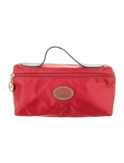 Pre-owned Longchamp Cosmetic Bag In Red