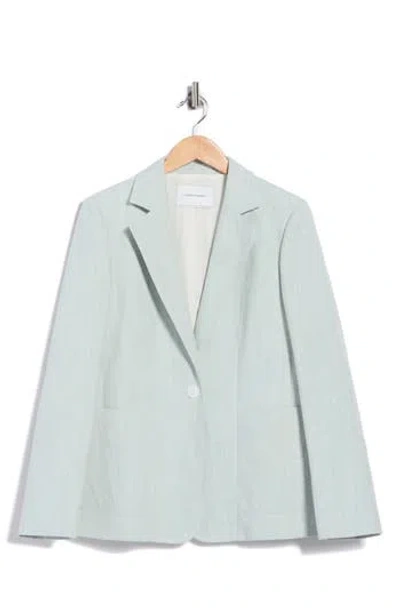 Longchamp Cotton & Linen Blazer In Sky Blue