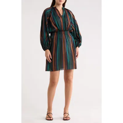 Longchamp Cotton & Silk Blend Dress In Green