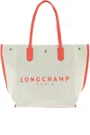 Longchamp Essential Large Canvas Long Handle Tote In Cream