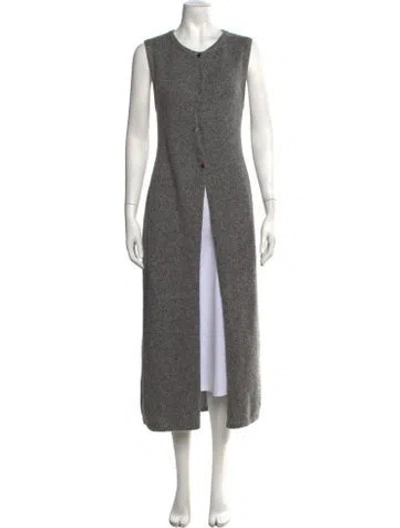 Pre-owned Longchamp Crew Neck Sweater In Grey