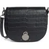 Longchamp Croc Embossed Leather Crossbody Bag