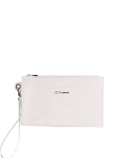 Longchamp Crocodile-embossed Wallet In Pink