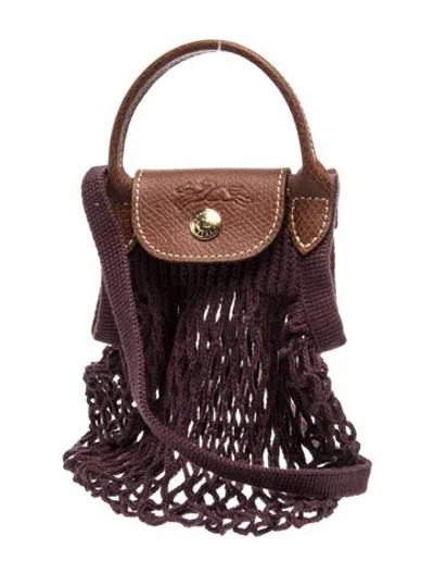Pre-owned Longchamp Crossbody Bag In Purple