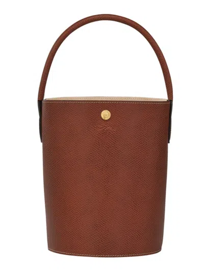 Longchamp Cuir De Russie Bucket Bag In Brown