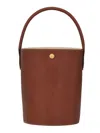 Longchamp Epure Small Leather Bucket Bag In Brown